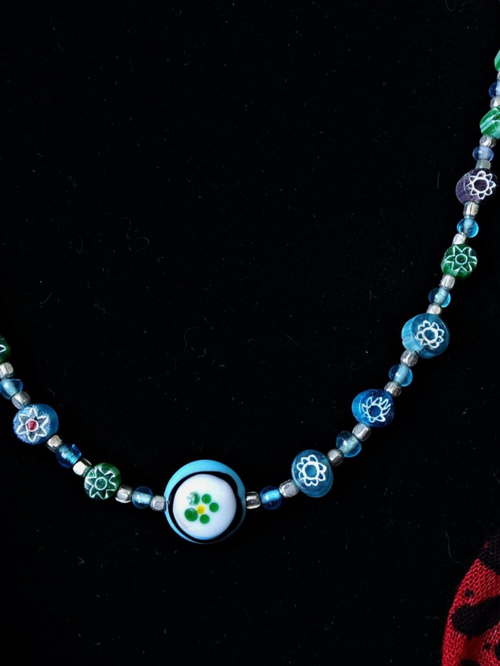 2/$15 Unique Polymer Clay Bead Necklace Adjustable